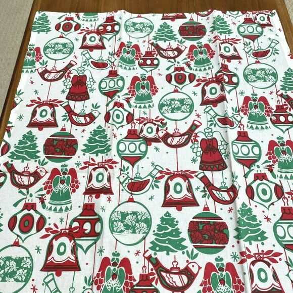 Christmas holiday cotton tea towel red & green - Picture 3 of 6